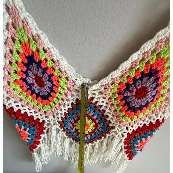 Unbranded Womens Ethnic Bohemian Crochet Boho Chic Tank Top Multi Sz M - Picture 5 of 7